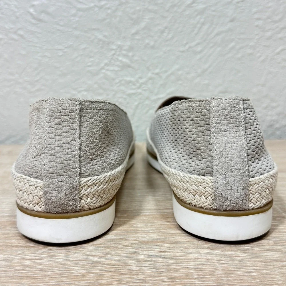 Donald Pliner Loafers 7.5M Palm Espadrille Taupe Jute Leather Slip On‎ Platform